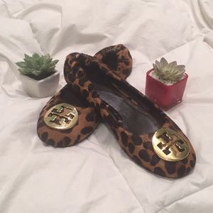 NWOT Leopard Tory Butch Flats